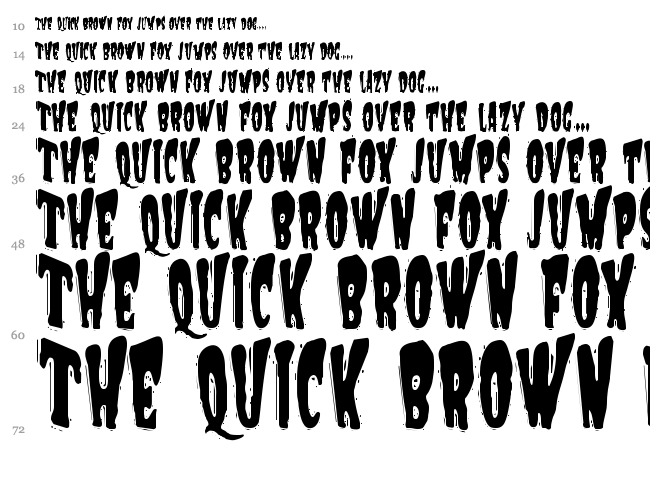 VTC Night of the dead corrupt font waterfall